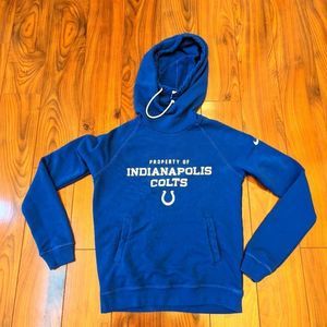 EUC Indianapolis Colts NFL Nike Cowl Neck Long Sleeve Pullover Womens Size Small